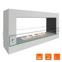 Биокамин SteelHeat WALL FRAME ONE 900 белый, стекло, стемалит Биокамин SteelHeat WALL FRAME ONE 900 белый, стекло, стемалит