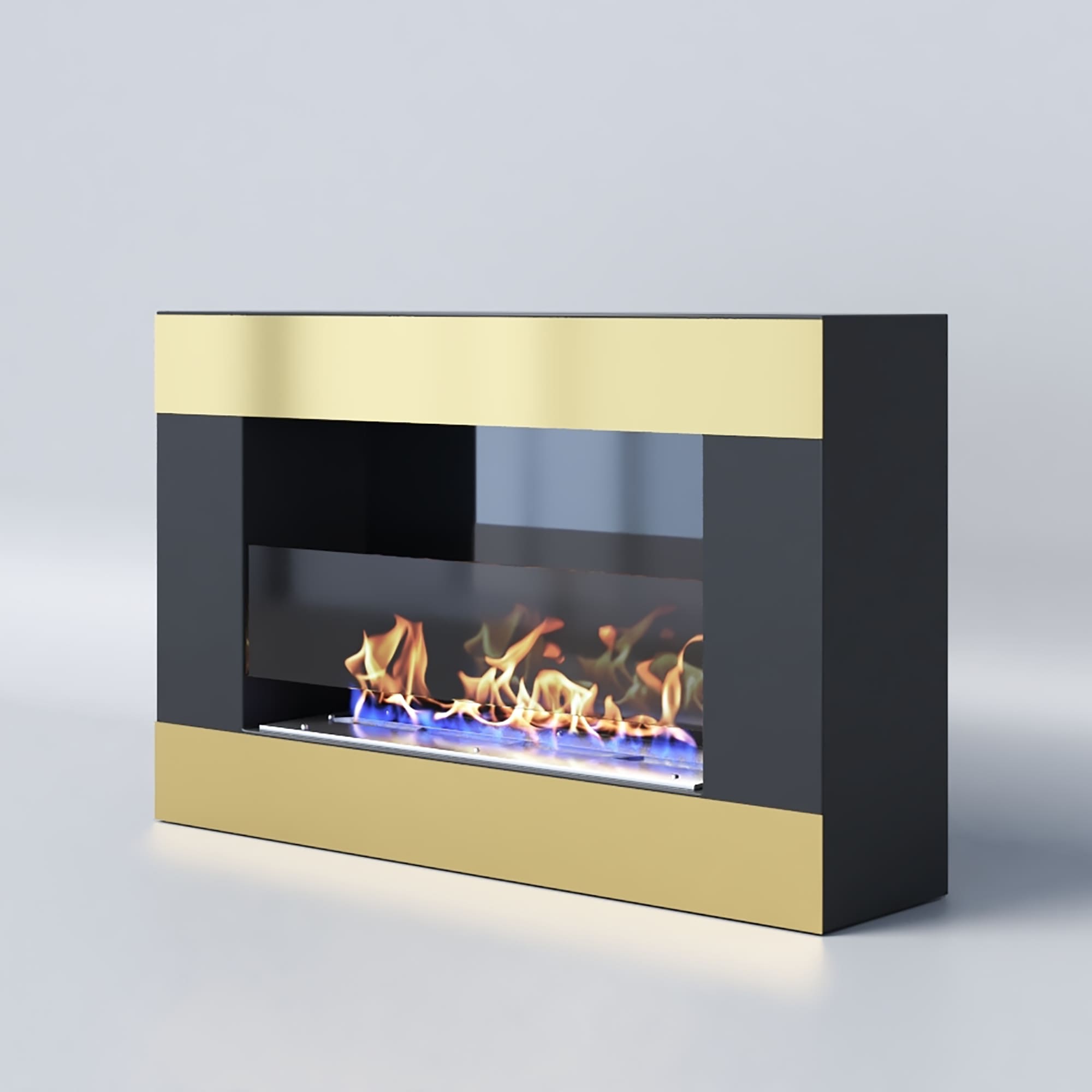 Биокамин "Русский огонь" Голд 650N настенный с защитным и декоративным стеклом по цене 24 900 руб.