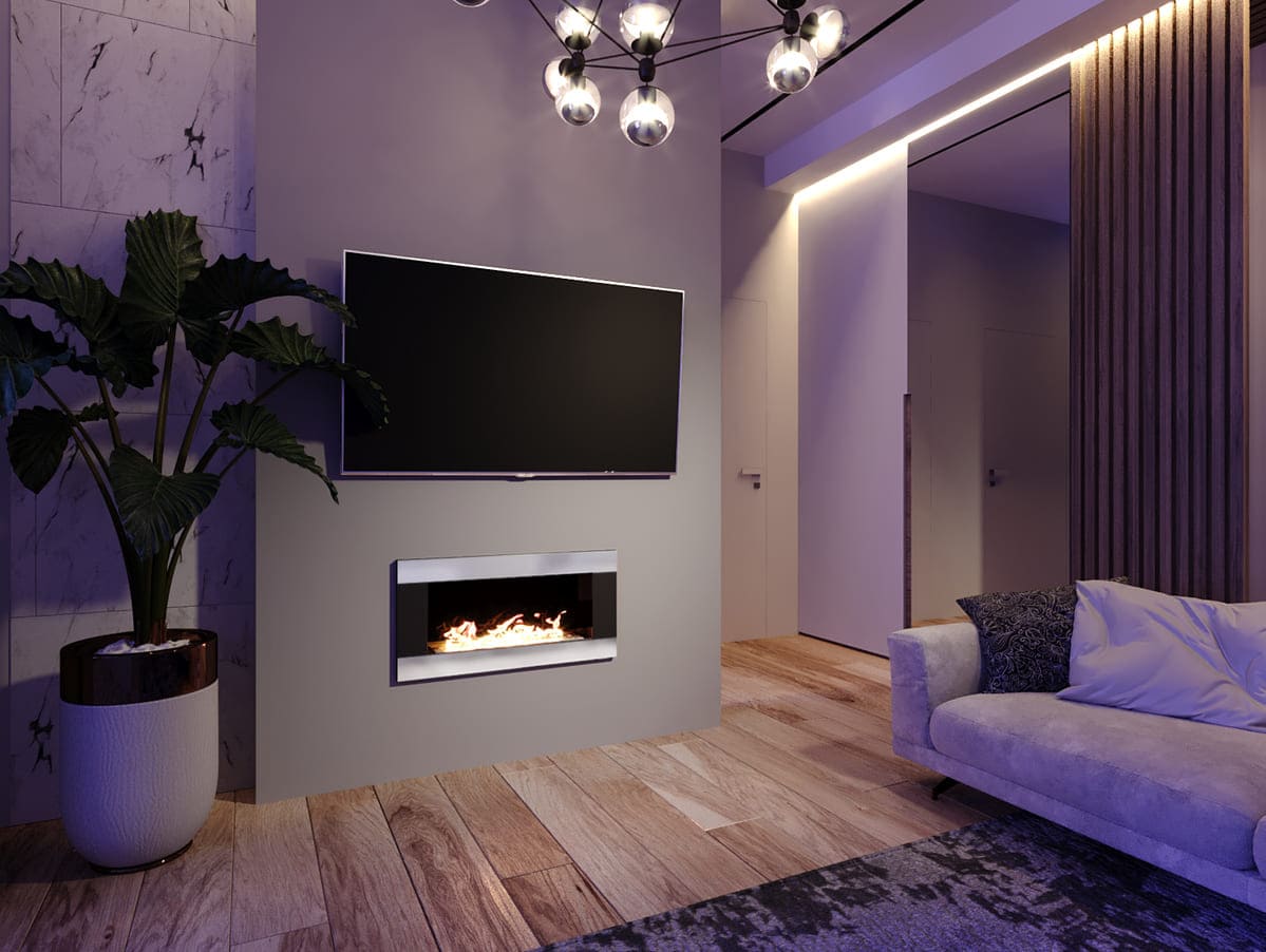 Биокамин "Русский огонь" Модерн 800V встраиваемый с защитным и декоративным стеклом по цене 36 050 руб.