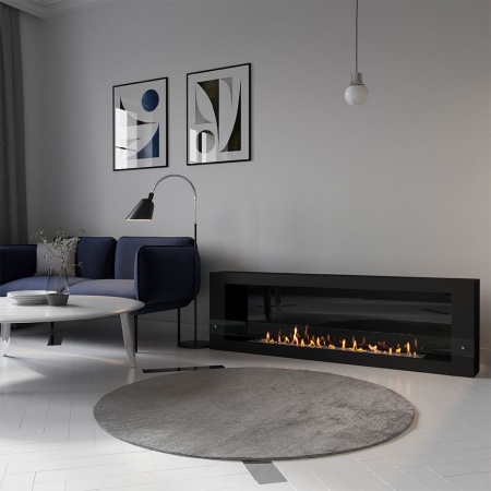 Биокамин SteelHeat WALL GRAND 1800 черный по цене 71 190 руб.