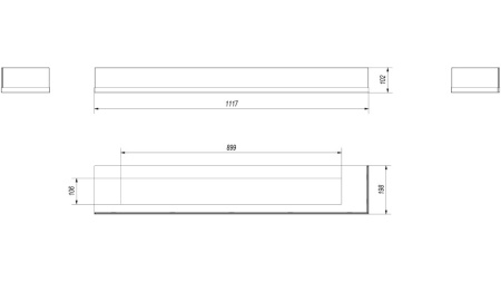 Стекло декоративное для биокамина DELTA/P/1200 по цене €228