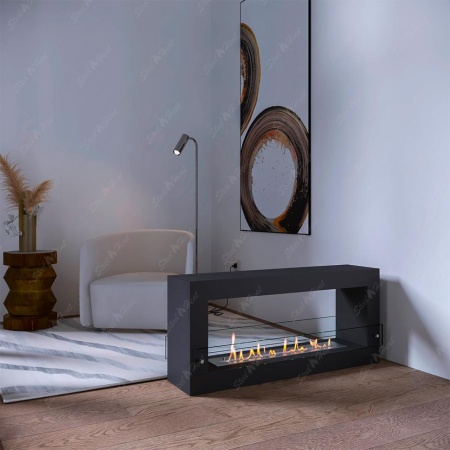 Биокамин напольный SteelHeat FRAME ONE 1000 стекло по цене 59 850 руб.